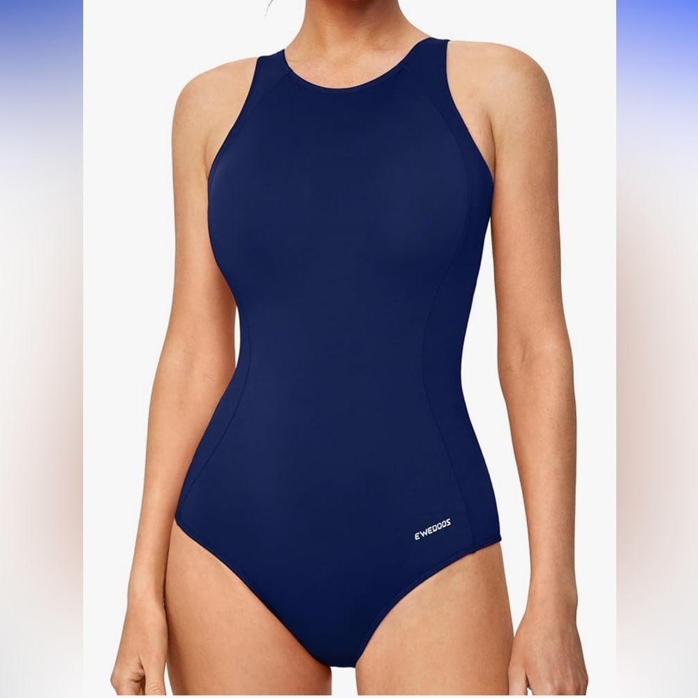 Navy Blue One-Piece Swimsuit